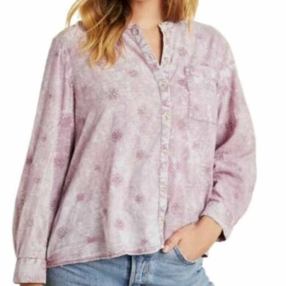 Anthropologie Lavender Button-Down Shirt - Picture 10 of 11